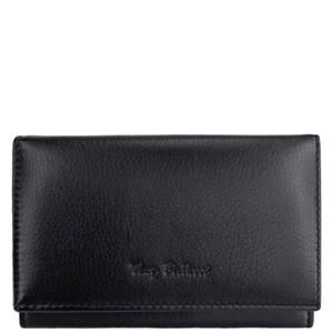 Жіночий гаманець на кнопці Tony Bellucci з натуральної шкіри TB814-1 чорного кольору