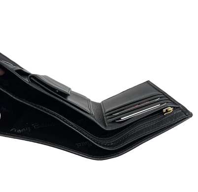 Жіночий гаманець на кнопці Tony Bellucci з натуральної шкіри TB814-1 чорного кольору