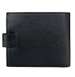 Шкіряне портмоне на кнопці Karya із затискачем для грошей KR0470-45 чорного кольору, Чорний