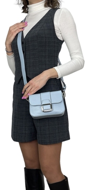 Жіноча сумка Karya із зернистої шкіри KR2330-101 ніжно-блакитного кольору, Ніжно-блакитний