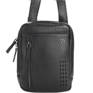 Кожаная сумка через плечо Tony Bellucci из гладкой кожи TB5212-1 черного цвета