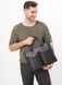 Мужская сумка-портфель на молнии Tony Bellucci из натуральной кожи 5206-1 черного цвета