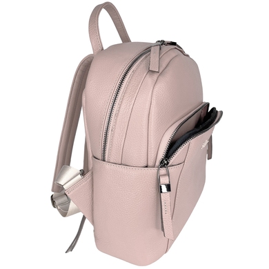 Жіночий рюкзак Karya на один відділ із натуральної шкіри KR6008-027 пудровий, Рожевий, Зерниста