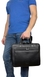 Чоловічий шкіряний портфель Karya на два відділи KR0279-45 чорного кольору