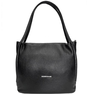 Женская сумка из натуральной мелкозернистой кожи Karya 2359-45 черного цвета, Черный