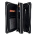 Шкіряне портмоне Eminsa на два відділи на блискавці ES5085-18-1 чорного кольору, Чорний