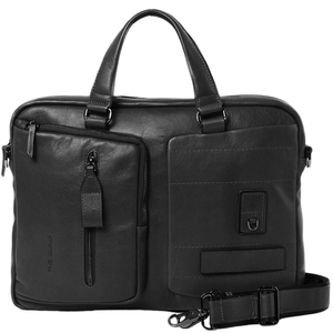 Мужская сумка-портфель The Bond из натуральной кожи TBN1434-1 черного цвета