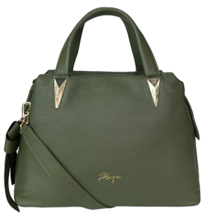 Женская средняя сумка Karya из натуральной кожи KR2465-084 темно-оливковая, Темно-оливковый