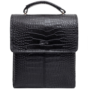 Чоловіча сумка Karya 0811-53 з натуральної шкіри чорного кольору