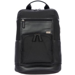 Рюкзак из нейлона с натуральной кожей с отделением для ноутбука 15” BRIC'S Monza BR207703 черный