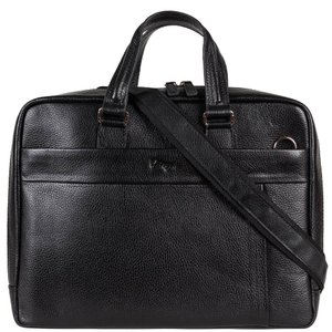 Деловая мужская сумка из натуральной кожи Karya 0845-45 черная