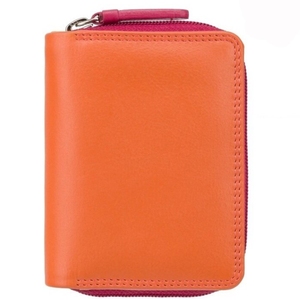 Жіночий гаманець з натуральної шкіри з RFID Visconti Rainbow Hawaii RB53 Orange Multi