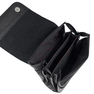 Шкіряна чоловіча сумка Karya KR0268-45 чорного кольору