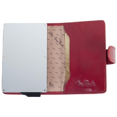 Кожаная кредитница с RFID Tony Perotti Nevada 3776 rosso (красная), Натуральная кожа, Гладкая, Красный