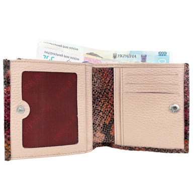 Малый кошелек Karya из лакированной кожи KR1066-532 красно-розово-черный