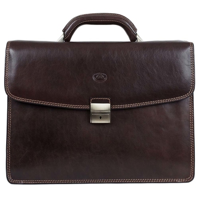 Чоловічий портфель з натуральної шкіри Tony Perotti italico 8008 коричневий