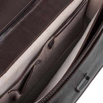 Мужской портфель из натуральной кожи Tony Perotti italico 8008 коричневый