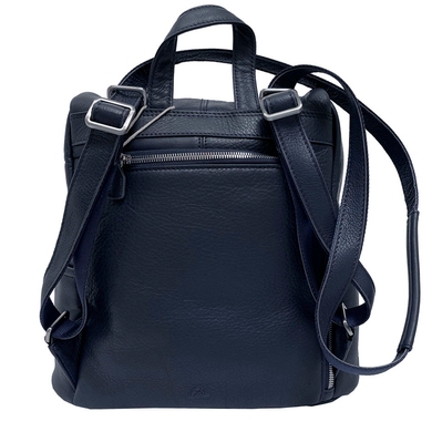 Жіночий рюкзак з натуральної шкіри Tony Perotti Contatto 6202 notte (синій), Синій, Зерниста