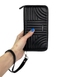 Кожаный кошелек Tergan с кистевым ремнем TG5800 черного цвета