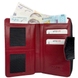 Жіночий гаманець з натуральної шкіри Karya 1137-073 чорний всередині червоний