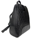 Женский кожаный рюкзак Vanessa Scani на один отдел VS0135-2000 черного цвета, Черный, Гладкая