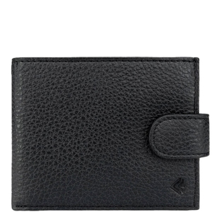 Кожаное портмоне Eminsa с откидным карманом ES1042-18-1 черного цвета, Черный