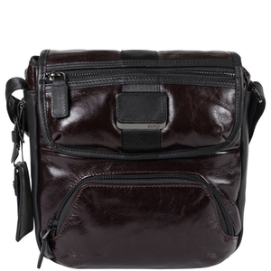 Мужская сумка The Bond из натуральной кожи 1154-4 темно-коричневая с черным