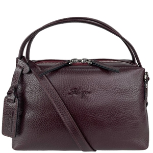 Жіноча шкіряна сумка Karya малого розміру KR2229-243 баклажанового кольору, Баклажан