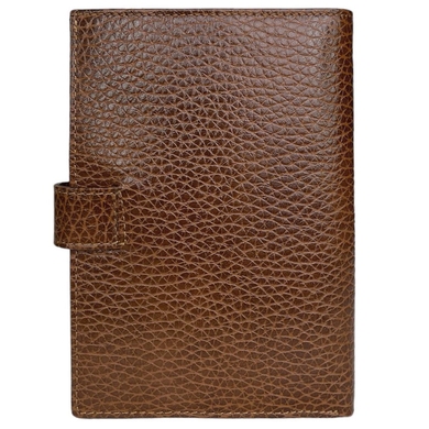 Портмоне з натуральної шкіри Karya з обкладинкою на паспорт 0405-21 рудого кольору, Рудий