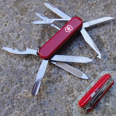Складаний ніж-брелок мініатюрний Victorinox Midnite Mini Champ 0.6386 (Червоний)
