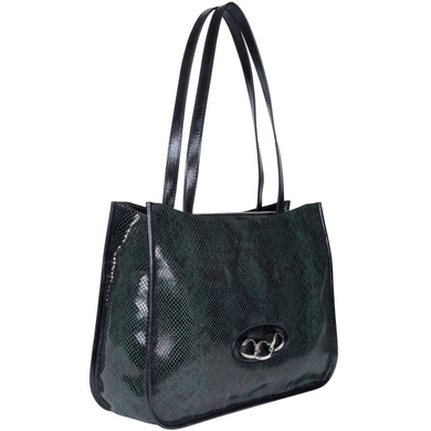 Женская сумка из натуральной итальянской кожи Mattioli 096-20C темно-зеленая, Темно-зеленый