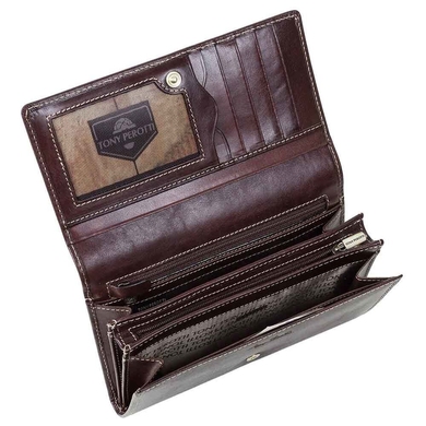 Жіночий гаманець з натуральної шкіри Tony Perotti Italico 1073 коричневий