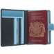 Обложка на паспорт из натуральной кожи с RFID Visconti Rainbow Sumba RB75 Blue Multi , Blue Multi (Сине-голубой мультицвет)