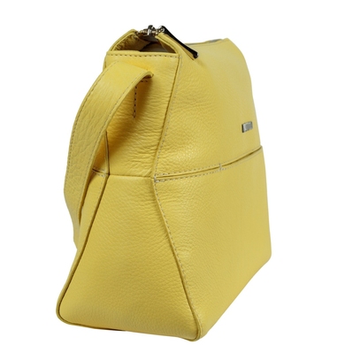 Жіноча сумка з натуральної італійської шкіри Mattioli 038-18C лимонного кольору, Лимонный