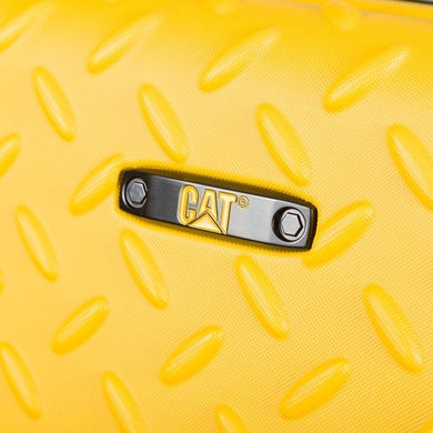Валіза з ABS пластику на 4-х колесах CAT Industrial Plate 83685 (середня) з розширенням, CAT-InPlate-Жовтий-217