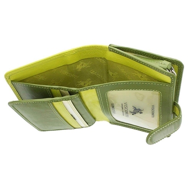 Жіночий гаманець з натуральної шкіри з RFID Visconti Rainbow Bali RB40 Lime Multi