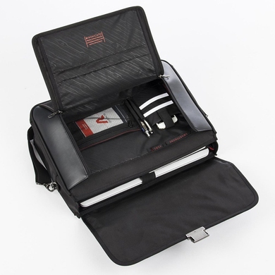 Портфель з відділенням для ноутбуку 15,6" та планшету 10" Roncato BIZ 2.0 412121, Чорний