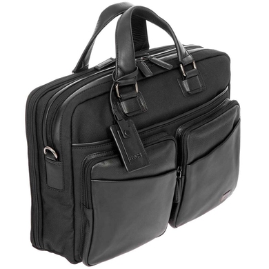 Чоловіча сумка-портфель з відділенням для ноутбука 15" BRIC'S Monza BR207704.909 чорна, BR2-909-Чорний