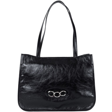 Женская сумка из натуральной итальянской кожи Mattioli 096-20C черная, Черный