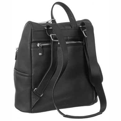 Женский рюкзак из натуральной кожи Tony Perotti Contatto 6202 nero (черный), Черный, Зернистая