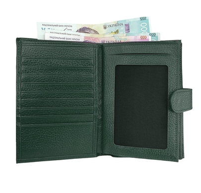 Мужское портмоне Tony Bellucci с отделением для паспорта TB625-1005 темно-зеленое, Темно-зеленый