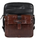 Мужская сумка Tony Bellucci из натуральной телячьей кожи 1114 черная с коричневым