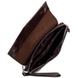 Мужской клатч Karya из натуральной телячьей кожи 0791-04 темно-коричневого цвета, Темно-коричневый