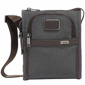 Мужская сумка Tumi Alpha 3 Pocket Bag Small 02203110AT3 серая с коричневым