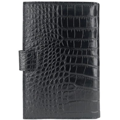 Портмоне из натуральной кожи Karya с обложкой на паспорт 0405-53 черного цвета, Черный