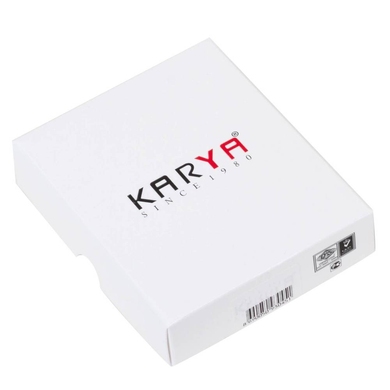 Кожаный кошелек на кнопке Karya из зернистой кожи KR2019-46 красного цвета