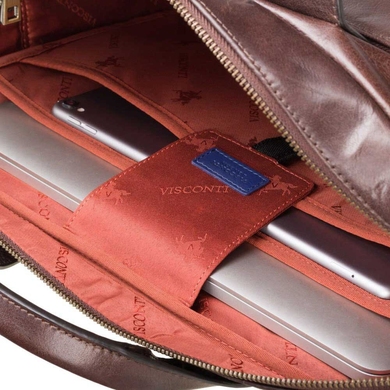 Сумка-портфель из натуральной кожи Visconti Merlin Hugo 13 ML30 Brown