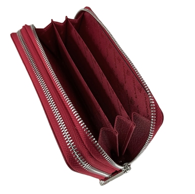 Шкіряне портмоне Eminsa із зернистої шкіри ES2160-18-5 червоного кольору