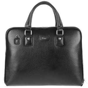 Деловая мужская сумка из натуральной кожи Karya 0649-45 черная