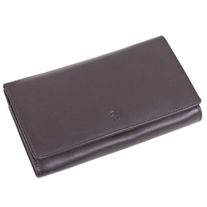 Жіночий шкіряний гаманець на кнопці Tony Perotti Cortina 5032 moro (коричневий)
